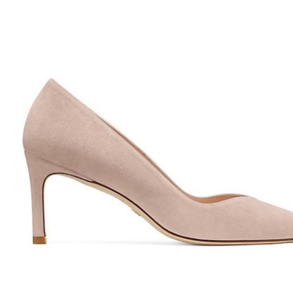 BRAND NEW NEVER WORN!!!! PINK SUEDE STUART WEITZMAN HEELS - Picture 2 of 5